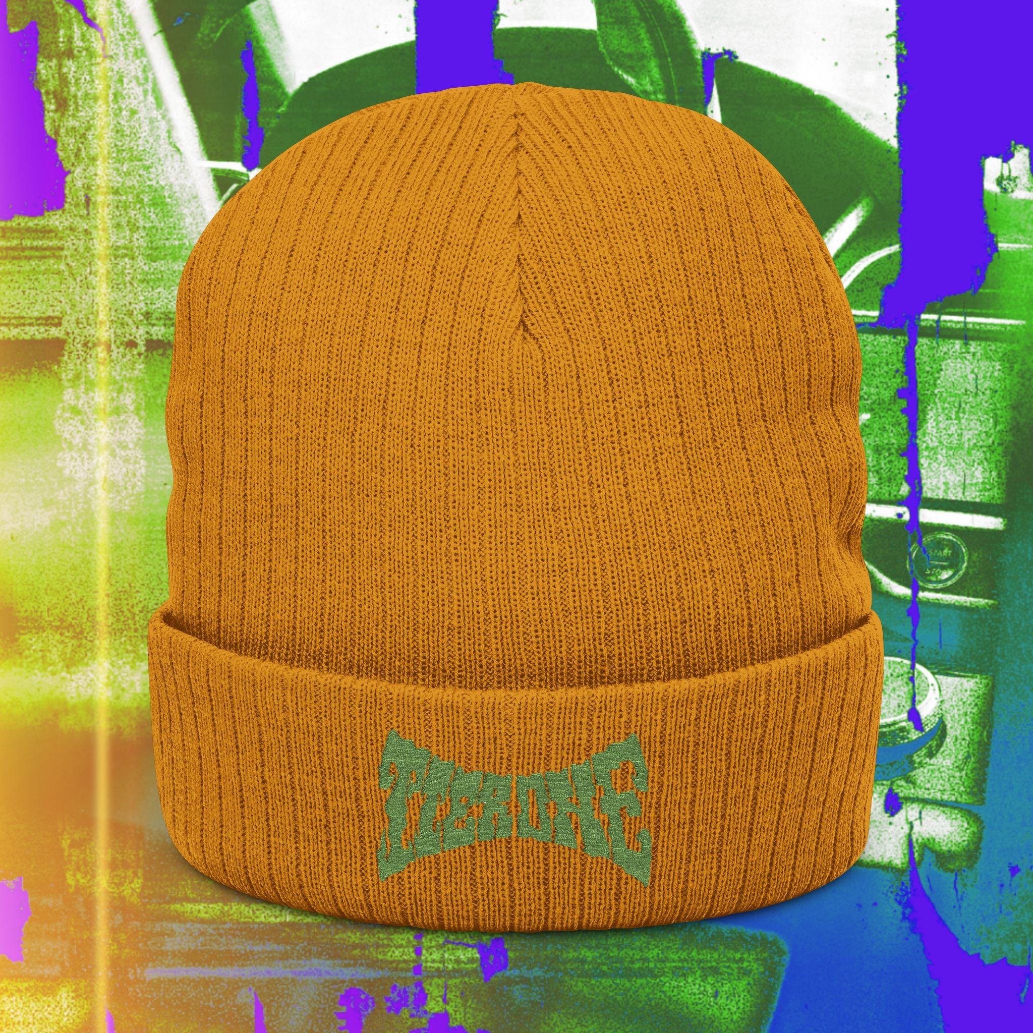 Tier One OG Green Embroidered Logo - Cuffed Beanie