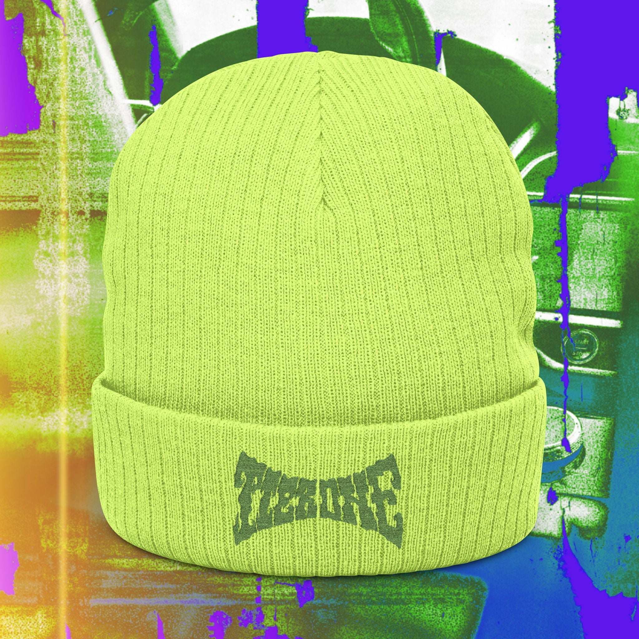 Tier One OG Green Embroidered Logo - Cuffed Beanie