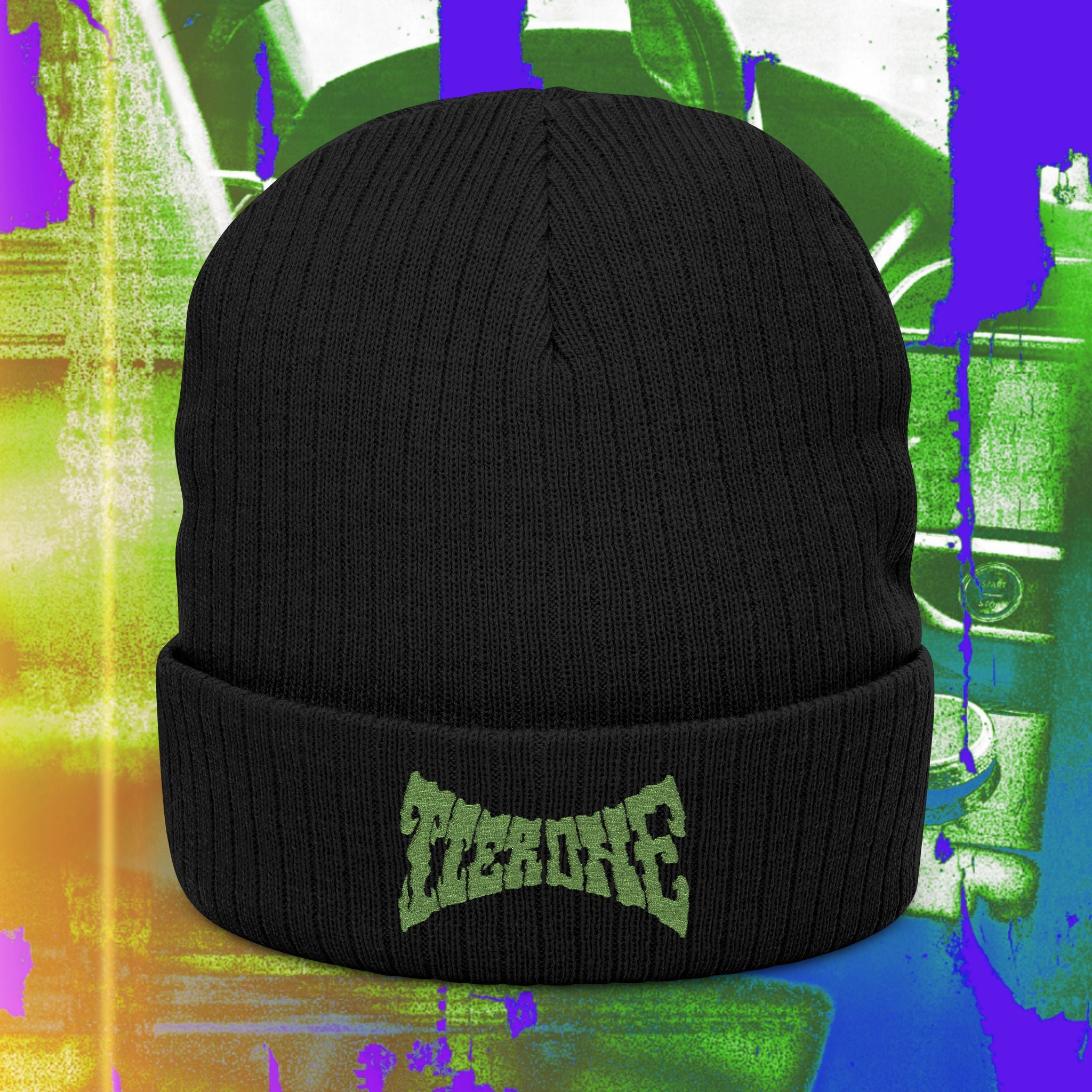 Tier One OG Green Embroidered Logo - Cuffed Beanie